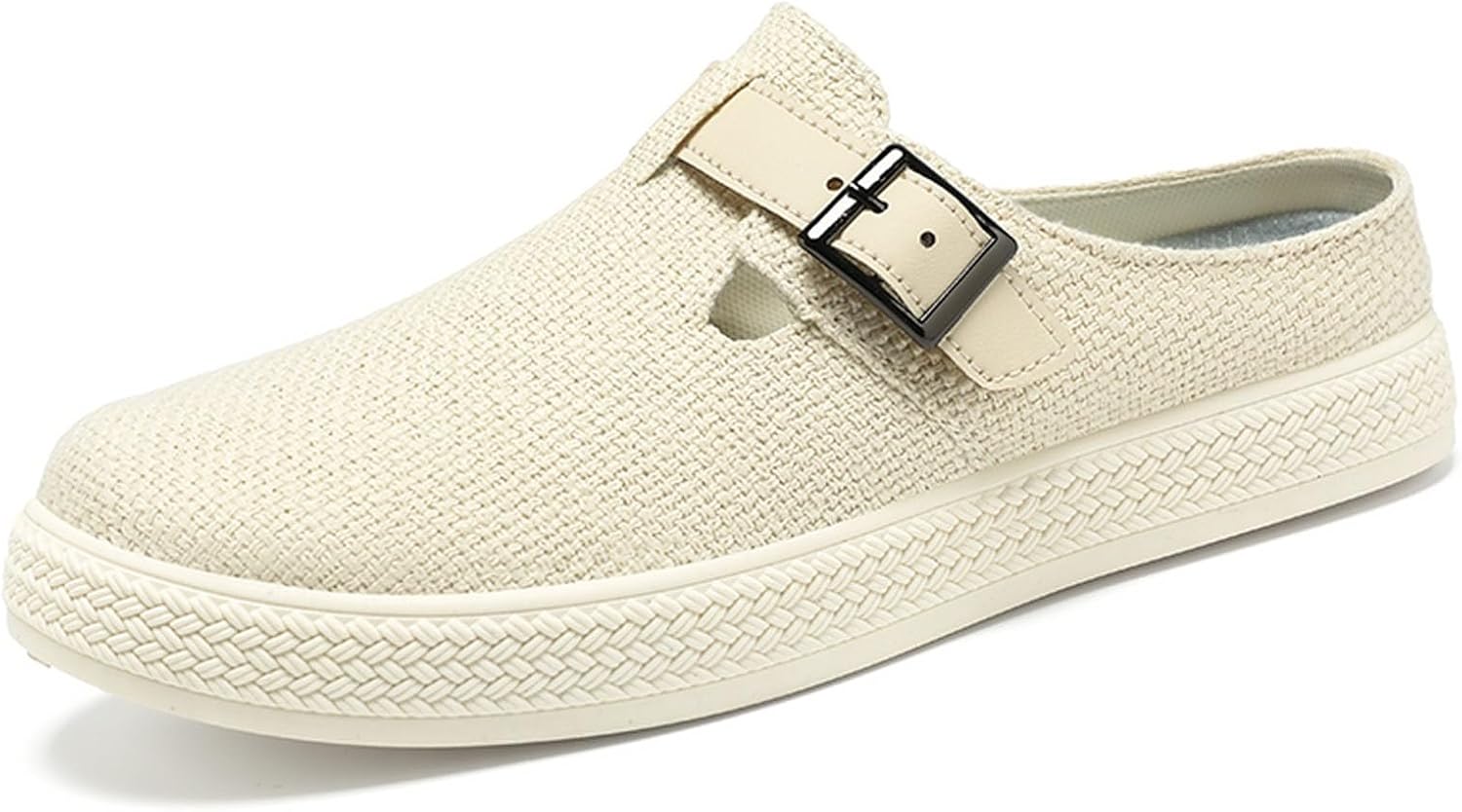 

Мужские удобные тапочки без застежек, мягкая обувь для дома и улицы, повседневная, легкая и дышащая, для лета и осени Generic, бежевый