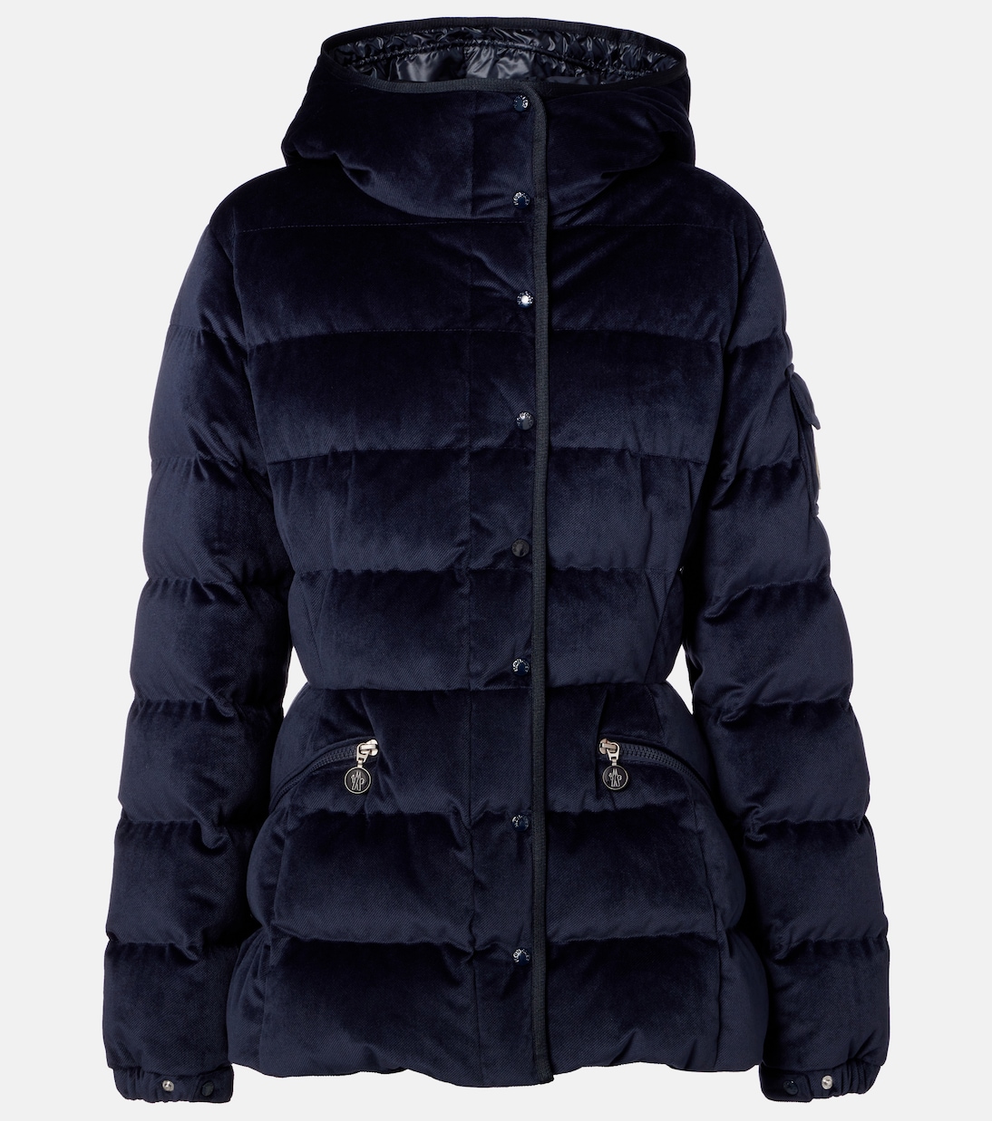 

Пуховик Barante велюровый твил Moncler, Blue Navy