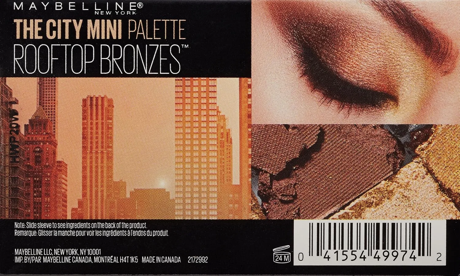 Палетка теней для век MAYBELLINE The City Mini Palette Rooftop Bronzes, 4 г, коричневый — фото 3