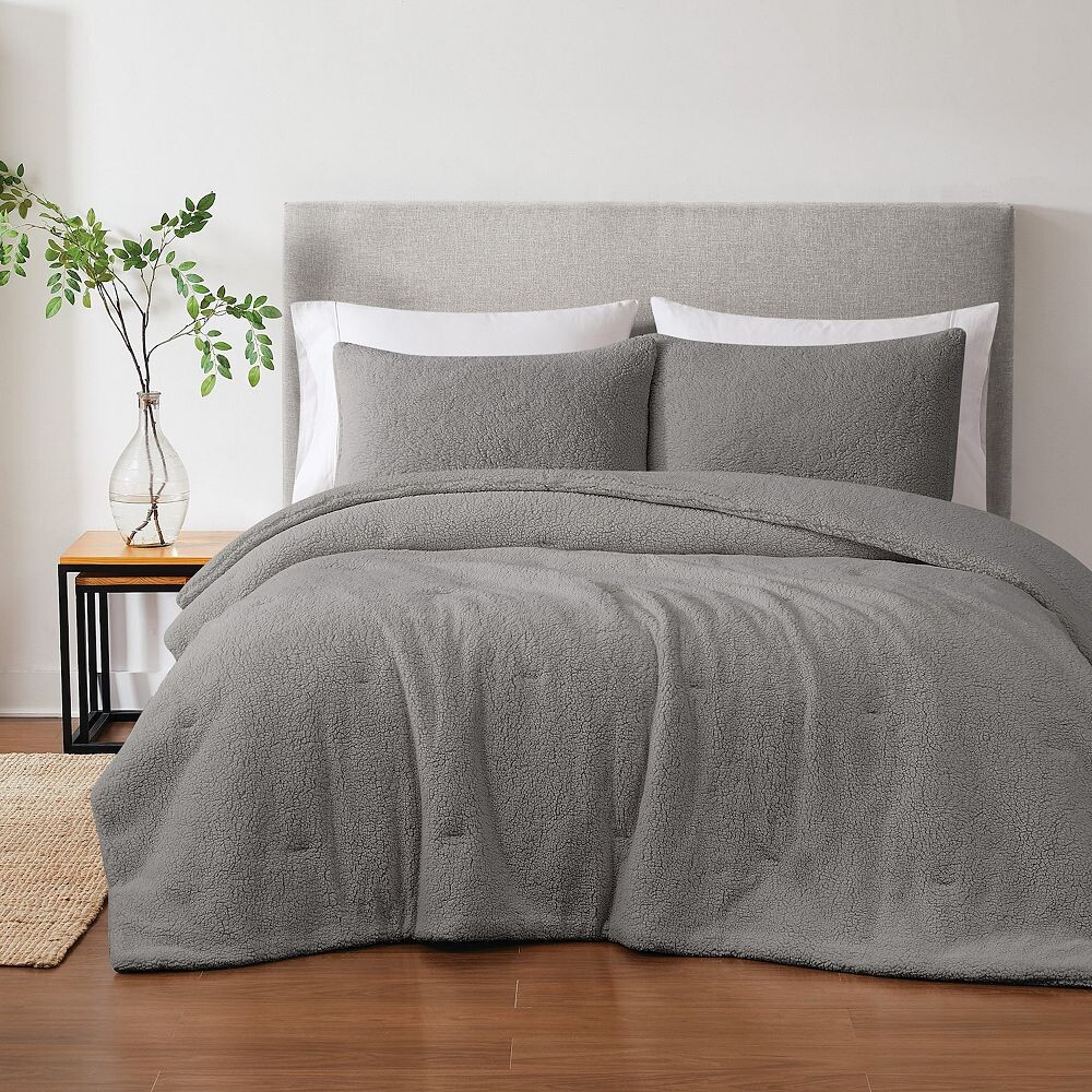 

Набор одеял из 3 предметов Brooklyn Loom Oversized Marshmallow Sherpa, серый