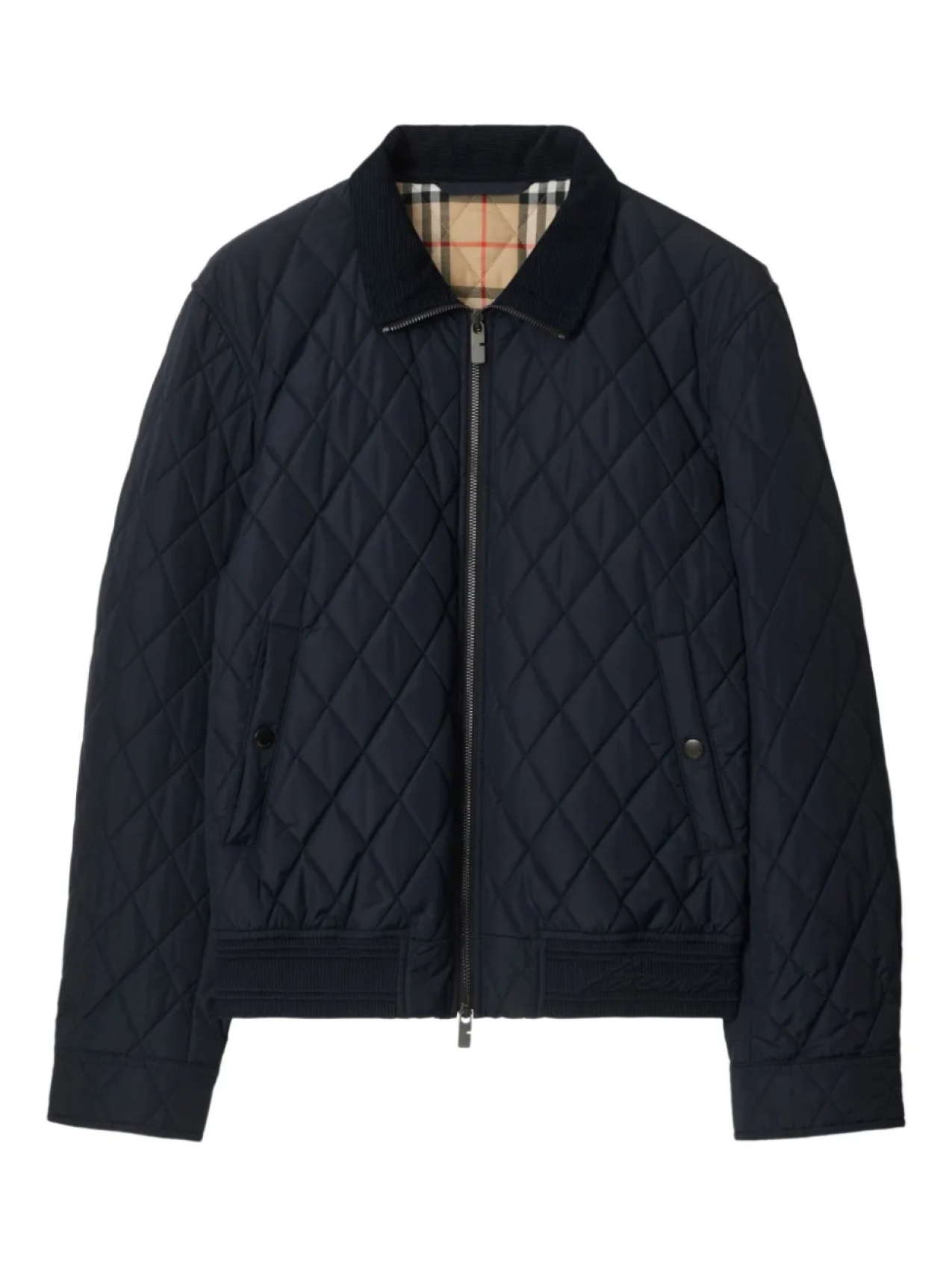 

Burberry стеганый бомбер, синий