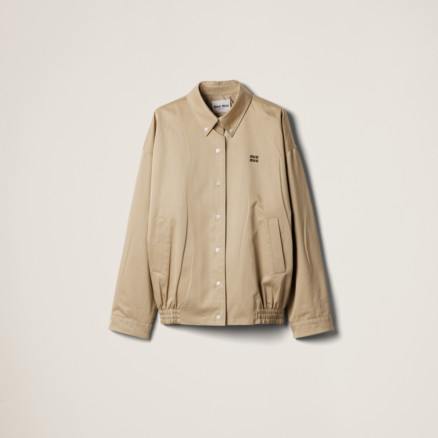 

Бомбер из ткани чинос MIU MIU, шнур