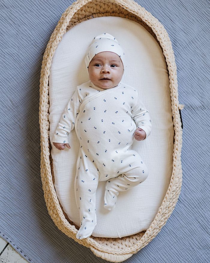 Унисекс хлопковый комбинезон с молнией и резинкой для малышей - Baby Ely's & Co., синий — фото 2