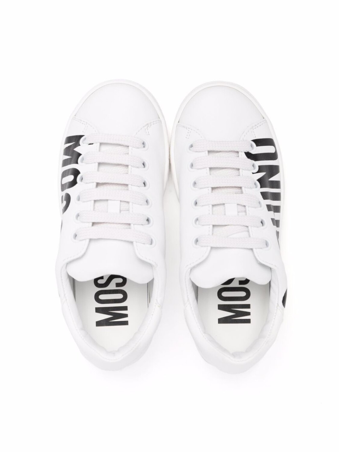 Moschino Kids кеды с логотипом, белый — фото 3