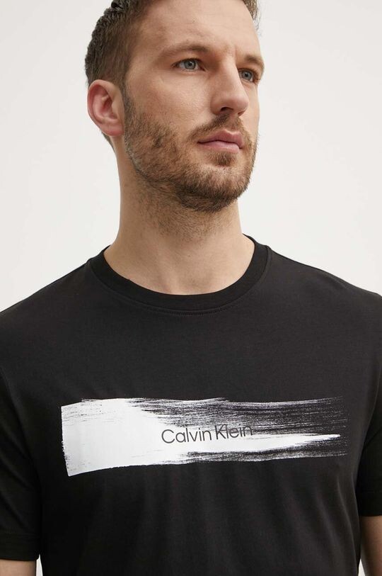 

Хлопковая футболка Calvin Klein, черный