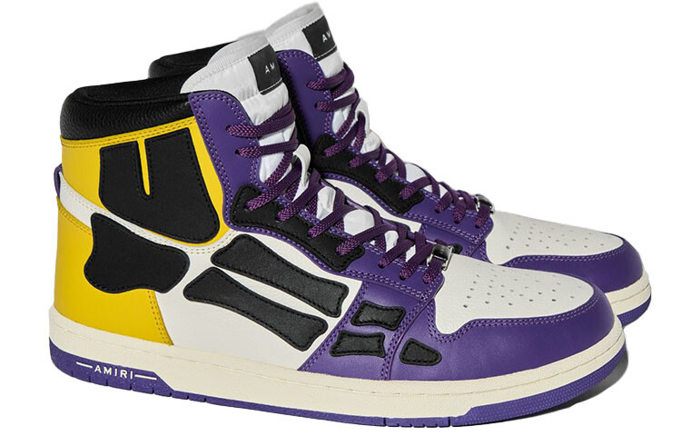 AMIRI Skel Top Hi Purple Gold Black White — фото 2
