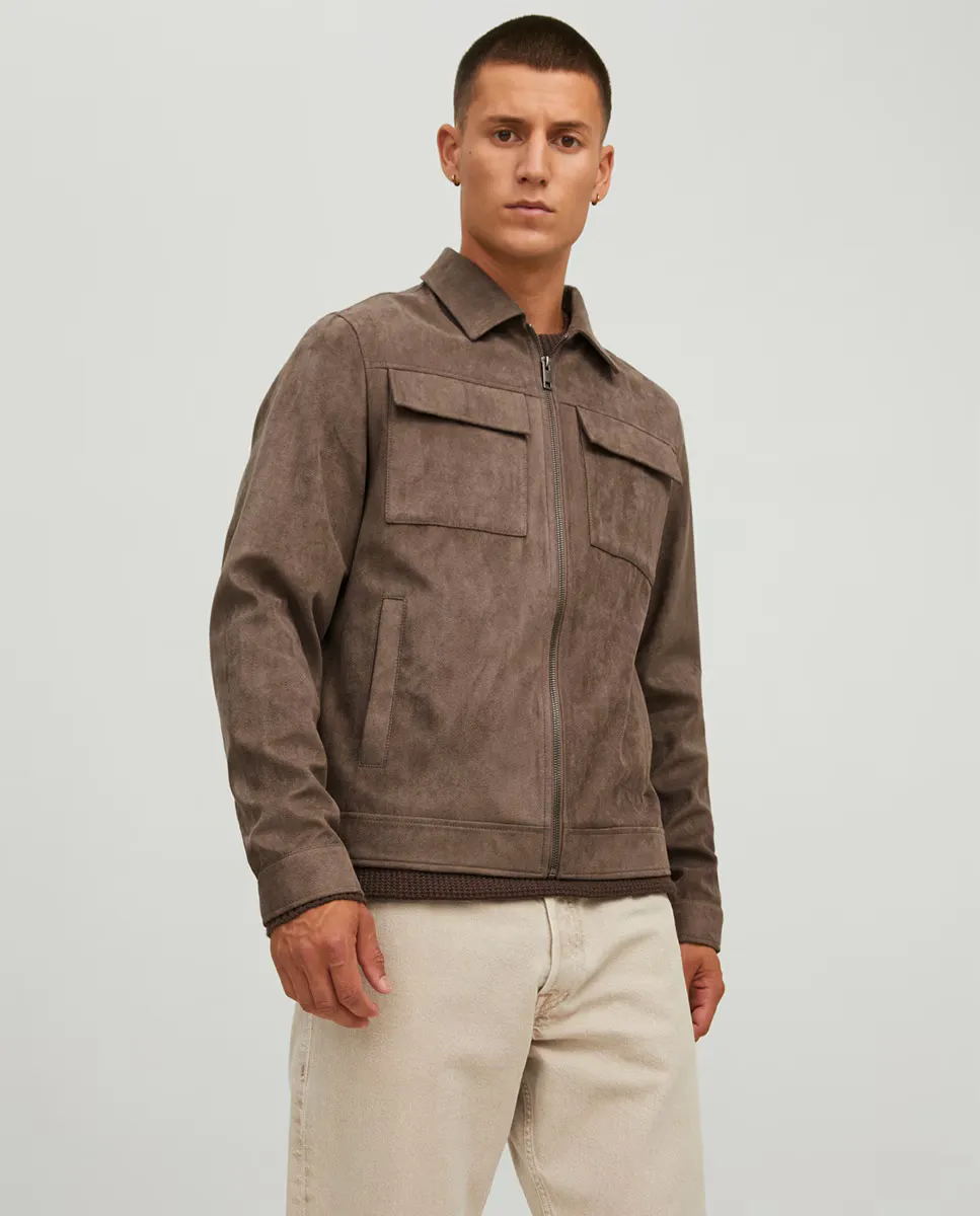 

Мужская косуха с эффектом кожи Jack & Jones, светло-коричневый