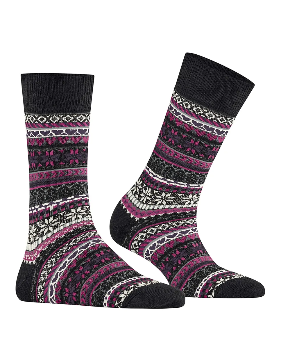 

Женские носки с узором Burlington, черный