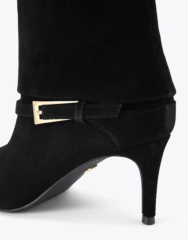 Ботильоны KG Kurt Geiger Trinity средней высоты из черной замши — фото 3