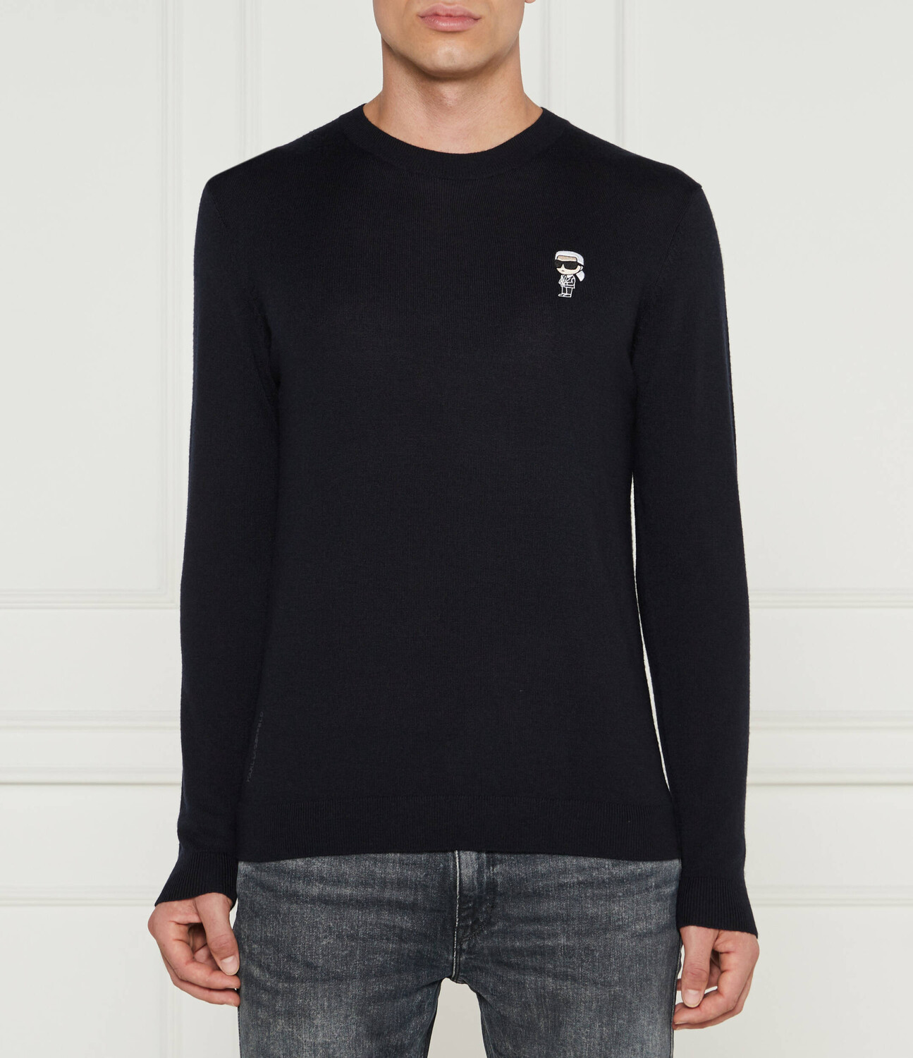 

Свитер из шерсти Karl Lagerfeld Regular Fit, темно-синий