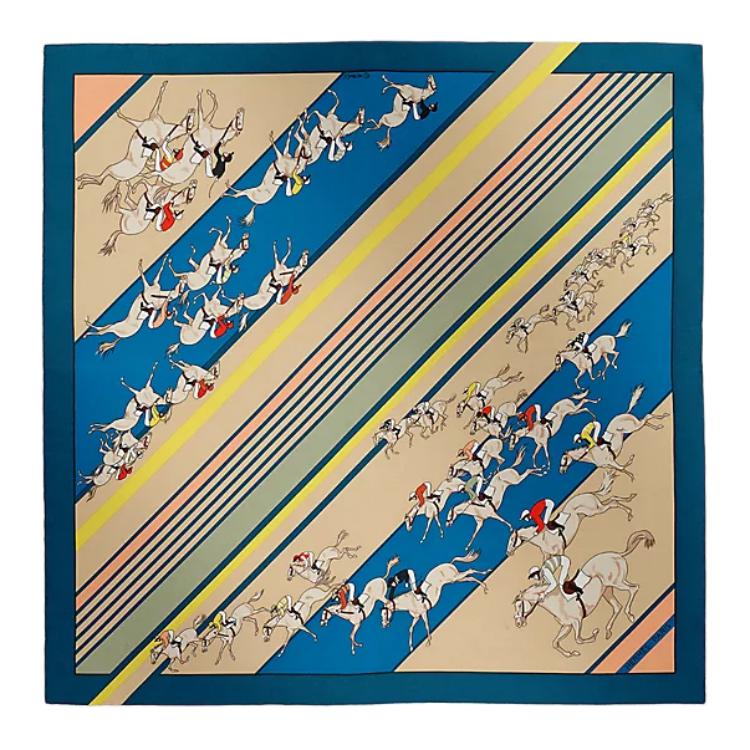 

HERMES Шарф Mulberry Silk для женщин, цвет cobalt blue