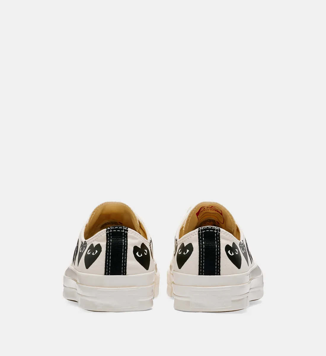Низкие кеды Comme des Garçons PLAY X Converse из хлопка, бежевый — фото 3