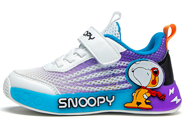 

Кроссовки для бега для детей, противоскользящие, износостойкие, дышащие, быстросохнущие, легкие SNOOPY, фиолетовый/бежевый