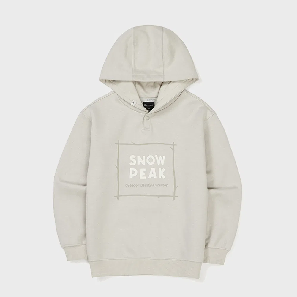 Детская флисовая худи Land Kids, светло-бежевая, от Snowpeak Apparel Kids — фото 3