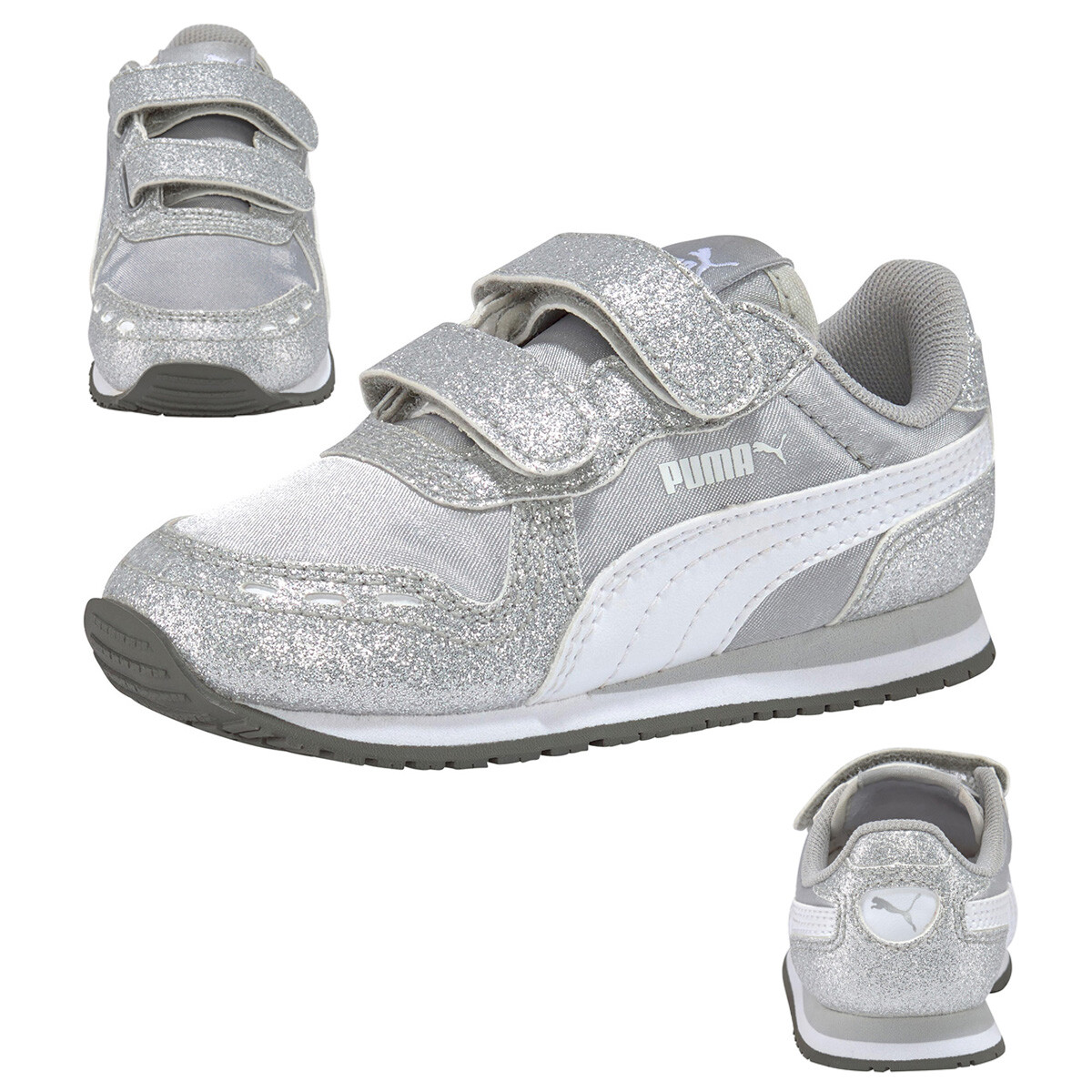 

Низкие кроссовки Puma Low Cabana Racer Glitz V PS, серебристый