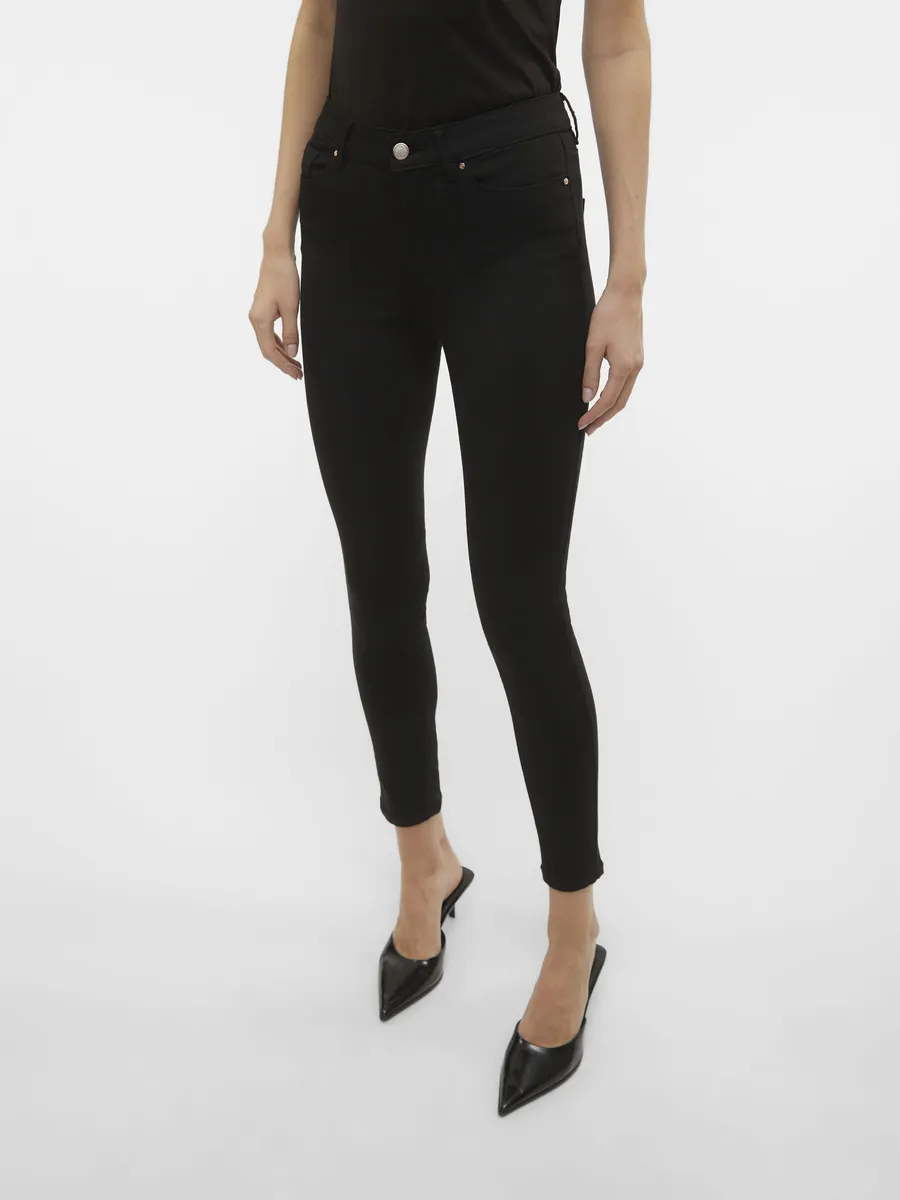 

Джинсы скинни Vero Moda "VMFLASH MR SKINNY JEANS LI140 GA NOOS", черный