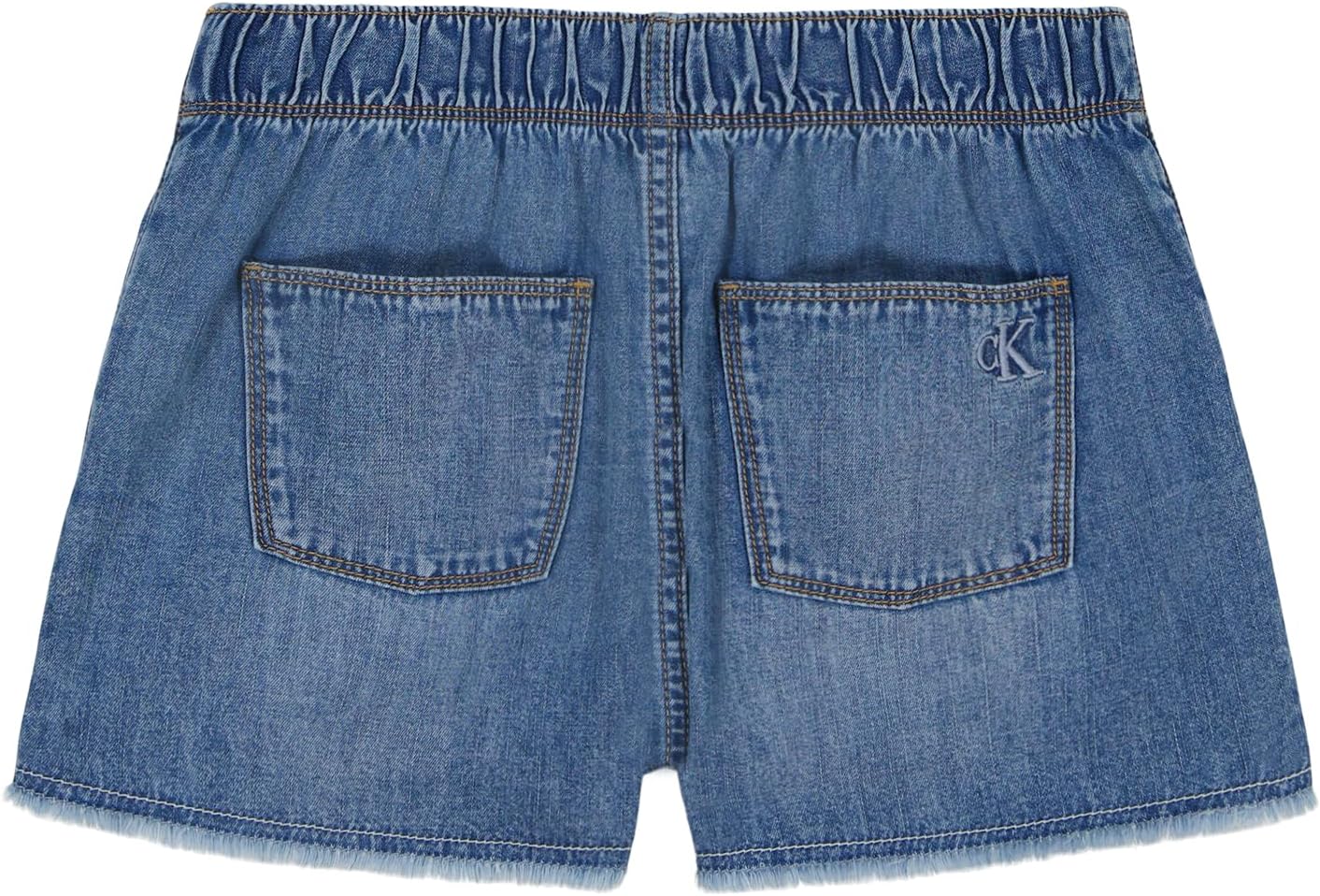 Джинсовые шорты Calvin Klein Girls со средней посадкой, застежка на шнурок, Coast — фото 2