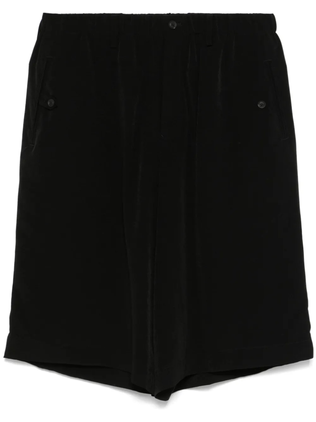 

Шорты с декоративными накладками Yohji Yamamoto, черный