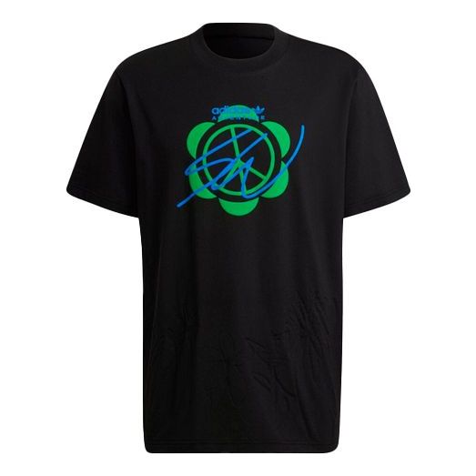 

Футболка adidas originals Casual Round Neck Printing Short Sleeve Black HI3300