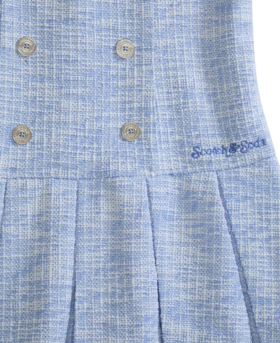 Детское платье с коротким рукавом из букле, размер 4-6X SCOTCH & SODA, Cerulean — фото 3