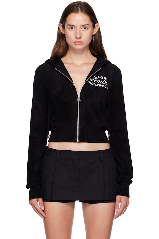 

Укороченная толстовка 'Club amiri', черный