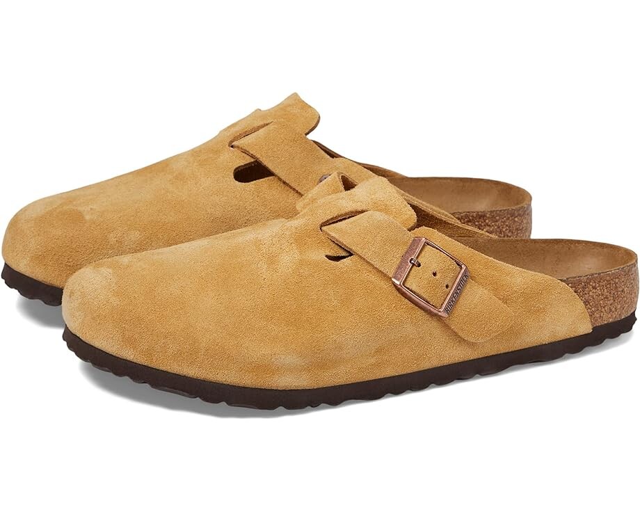 

Сабо Birkenstock Boston - Suede (Unisex), цвет Latte Cream