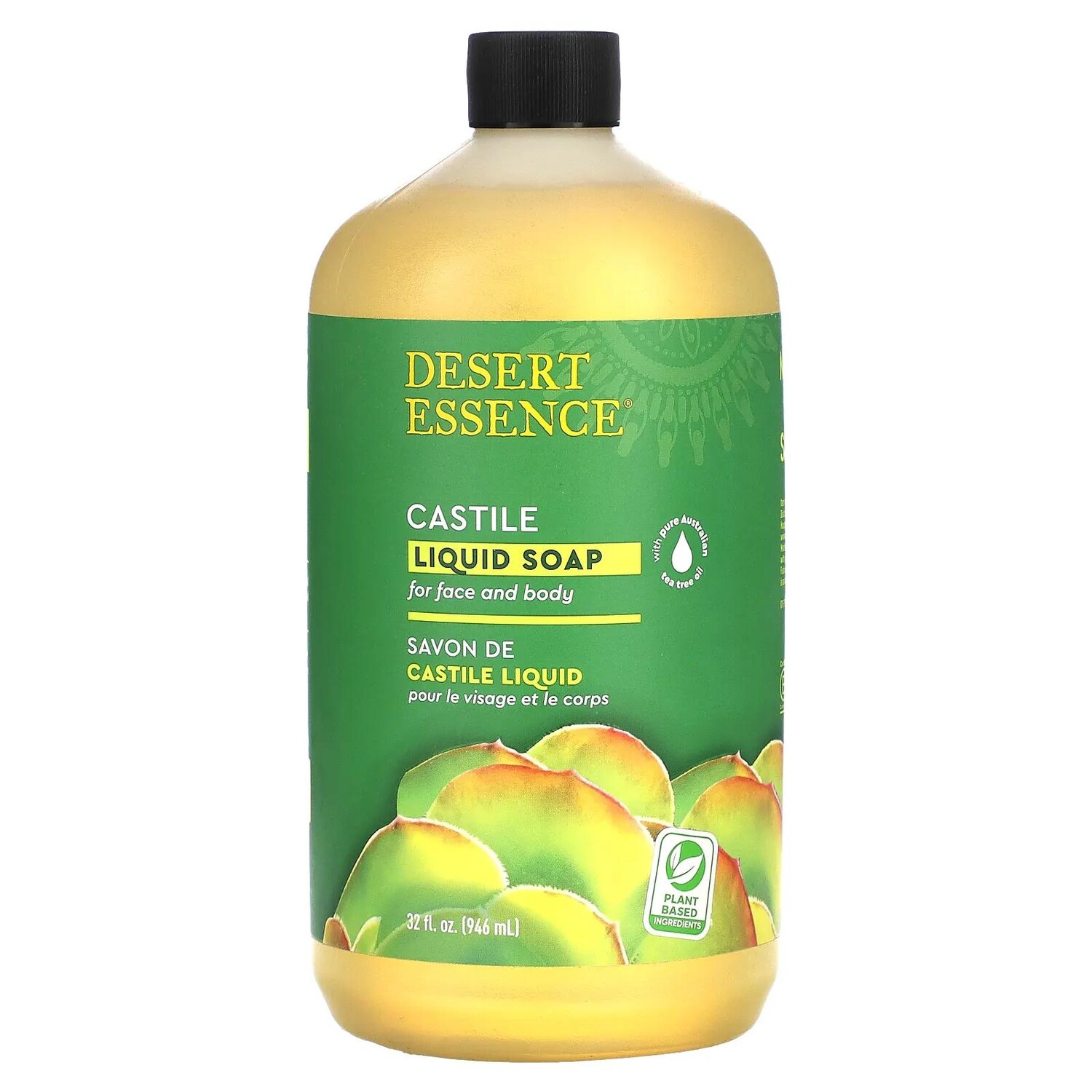 

Desert Essence Кастильское жидкое мыло с экологически чистым маслом чайного дерева 32 жидких унции (960 мл)