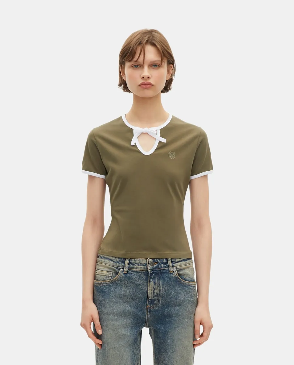 

Женская футболка с капюшоном The Kooples, хаки
