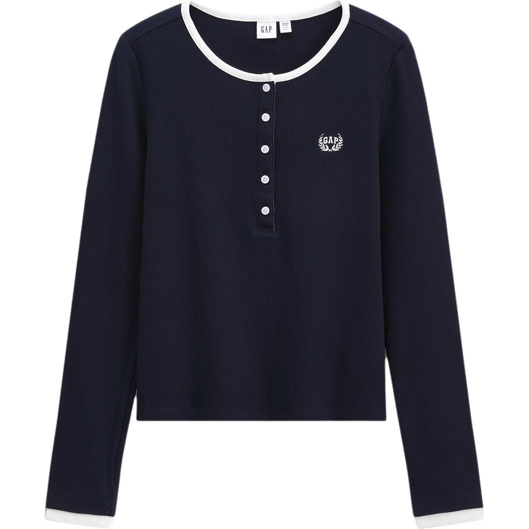 

Трикотажный свитер женский с воротником хенри GAP, marine синий