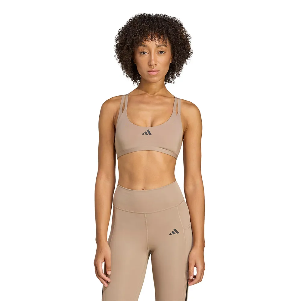 

Спортивный бюстгальтер adidas Aeroimpact Luxe Training Low Impact Sports Bra, бежевый