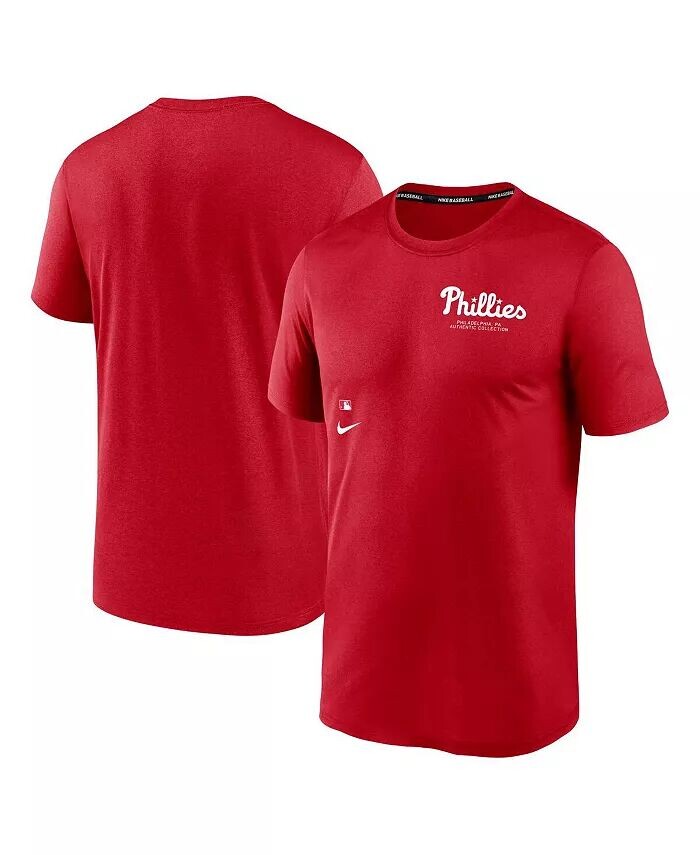 

Мужская футболка Philadelphia Phillies Authentic Collection Early Work Tri-Blend Performance Nike, красный