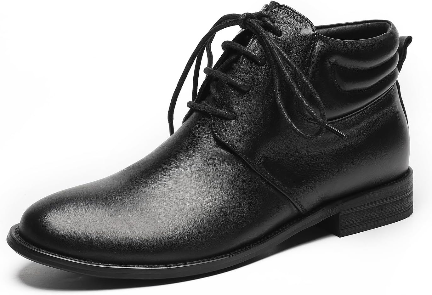 

Мужские повседневные ботинки Santimon Oxford - кожаные челси на щиколотку в западном стиле для вечеринок, дискотек и свадеб, черный