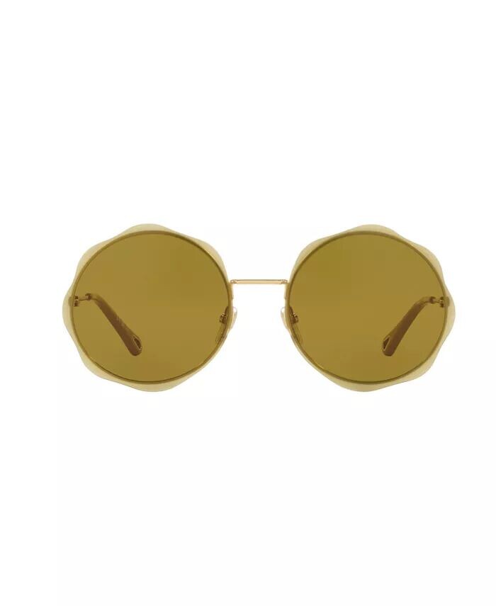 Женские солнцезащитные очки, CH0202S Chloe, золото — фото 3