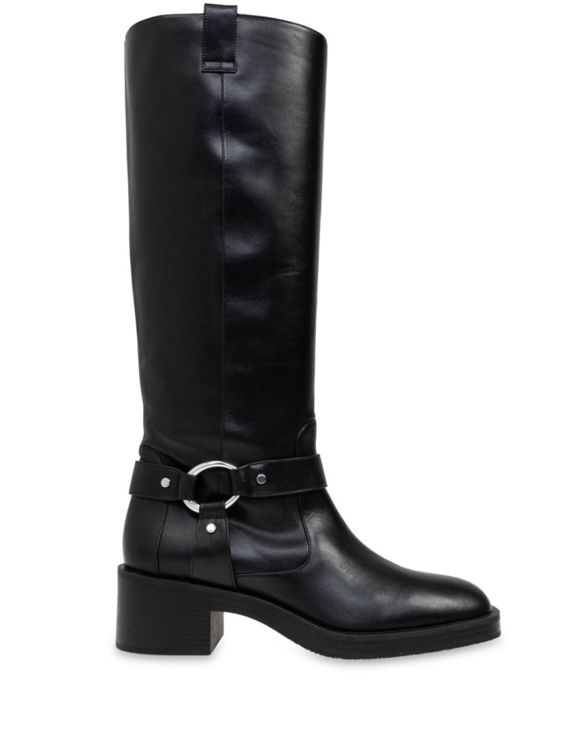 Stuart Weitzman сапоги Jax кожаные до колена, черный