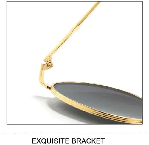 

Овальные солнцезащитные очки 2027 года для женщин, металлическая оправа, винтажные солнцезащитные очки с градиентным переходом, мужские и женские очки UV400 MTZJH, 3