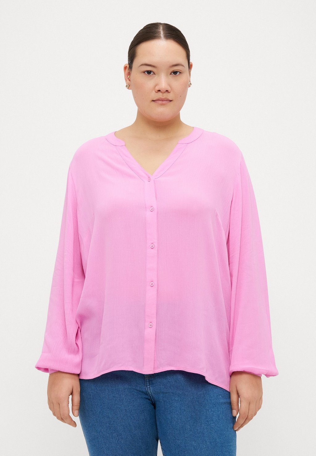 

Блуза CARDIONA ANITA LIFE V NECK SHIRT ONLY Carmakoma, розовый