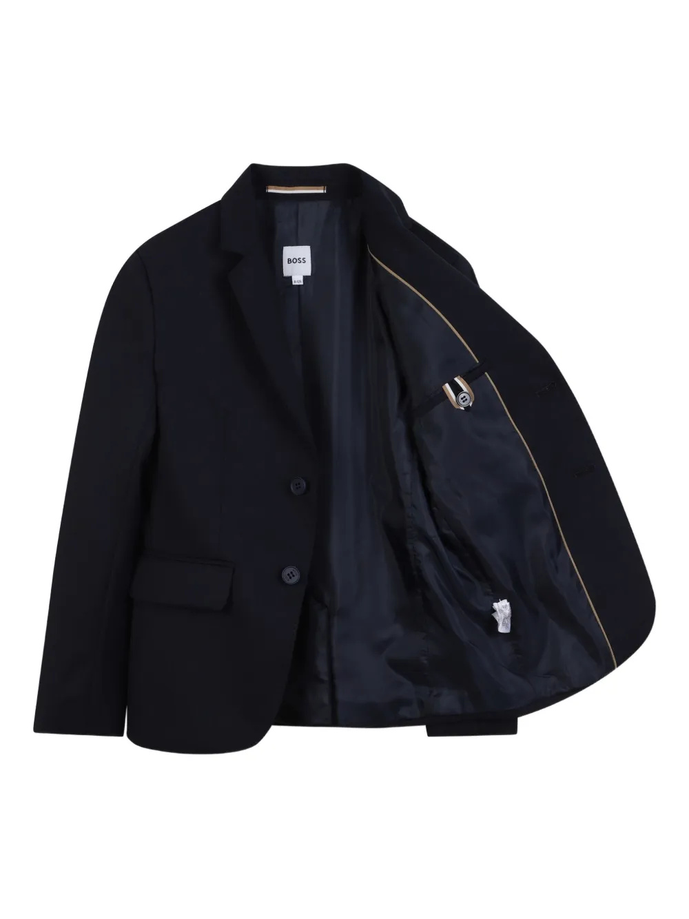 Шерстяная куртка на пуговицах Boss Kidswear, синий — фото 3