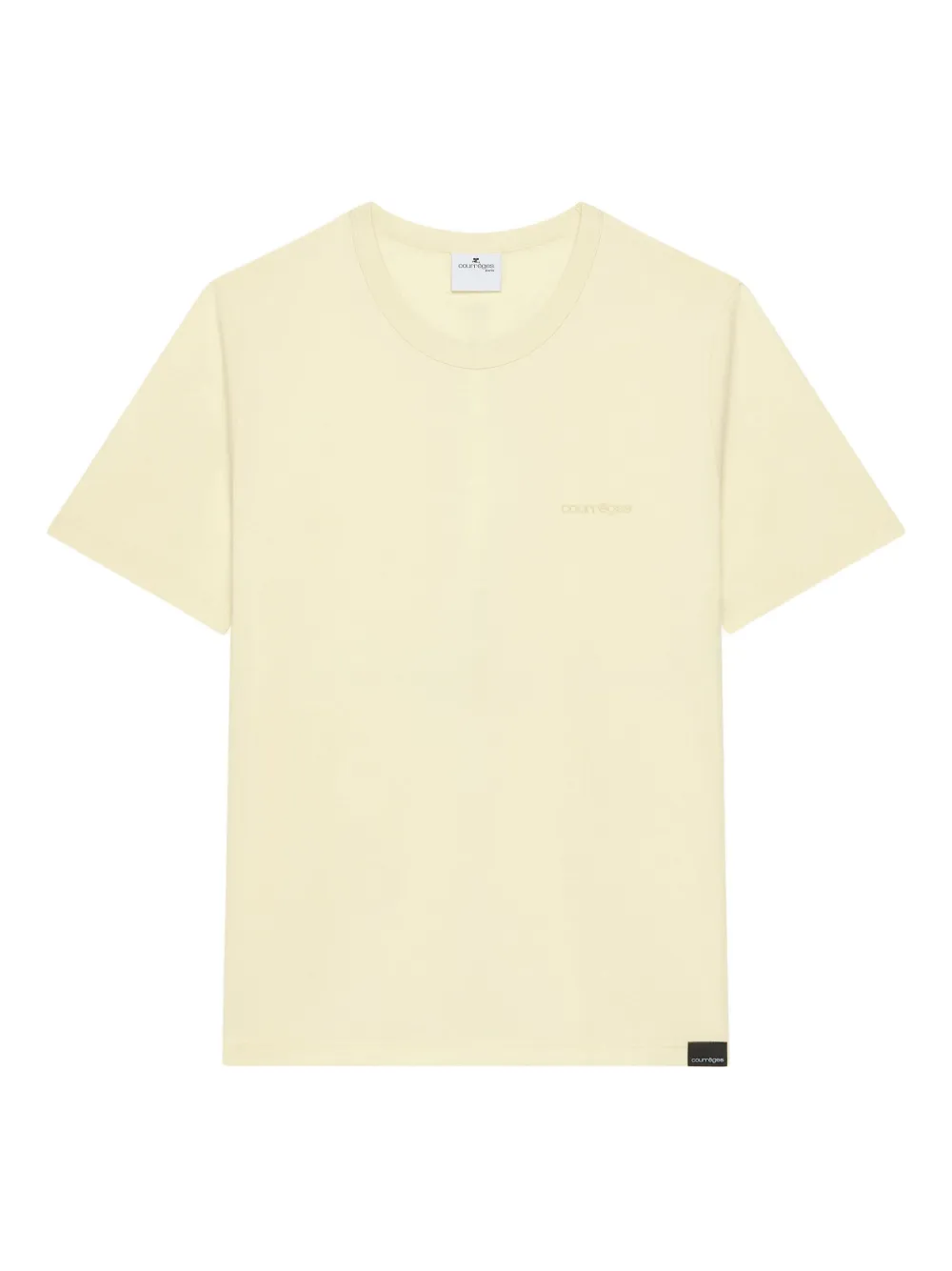 

Футболка с вышитым логотипом Courrèges, желтый