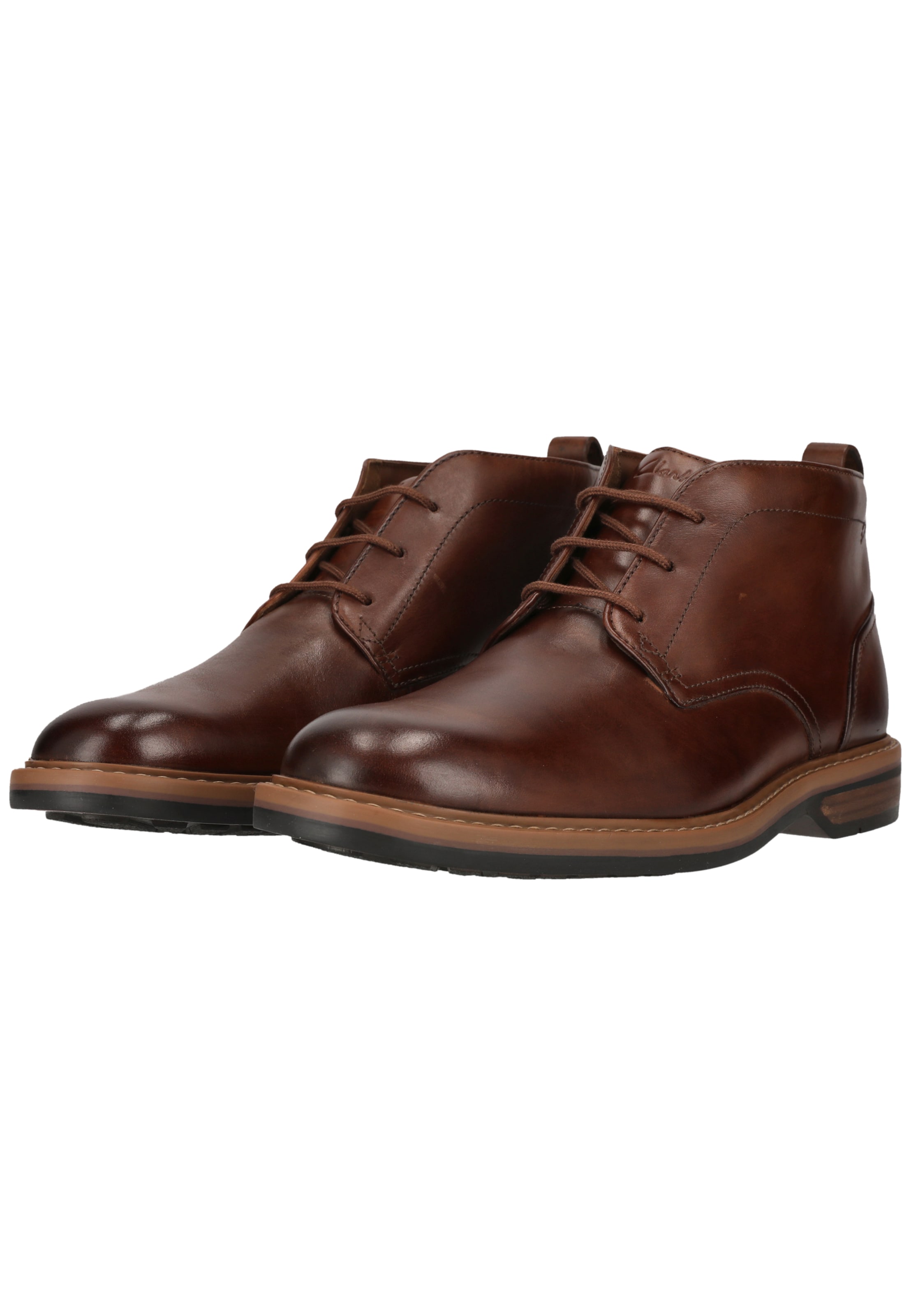 CLARKS Туфли 'Aldwin Chukka' на шнуровке в коричневом цвете — фото 3