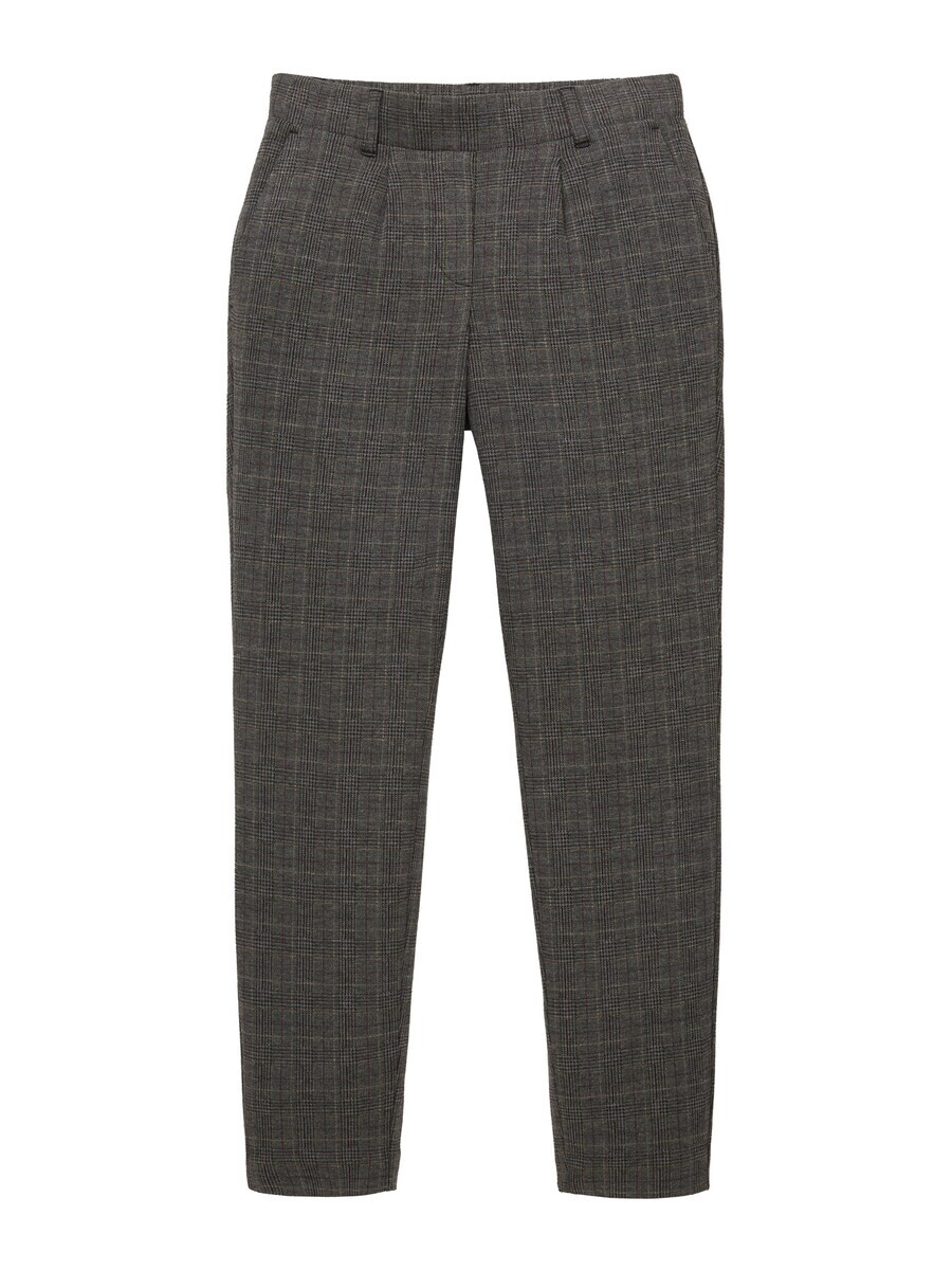 

Брюки со складками спереди TOM TAILOR Slim fit Pleat-Front Pants, серый