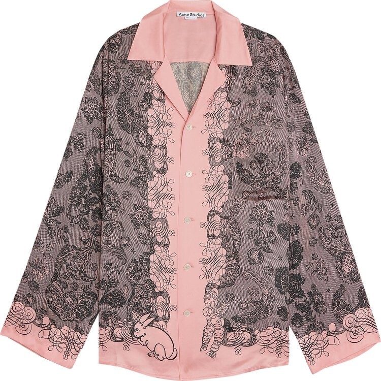 

Рубашка Acne Studios Button Up 'Pink/Black', разноцветный