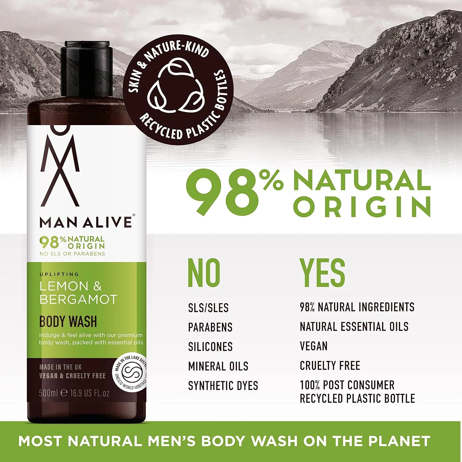 Мужской гель для душа MAN ALIVE Original 500 мл Man Alive — фото 3