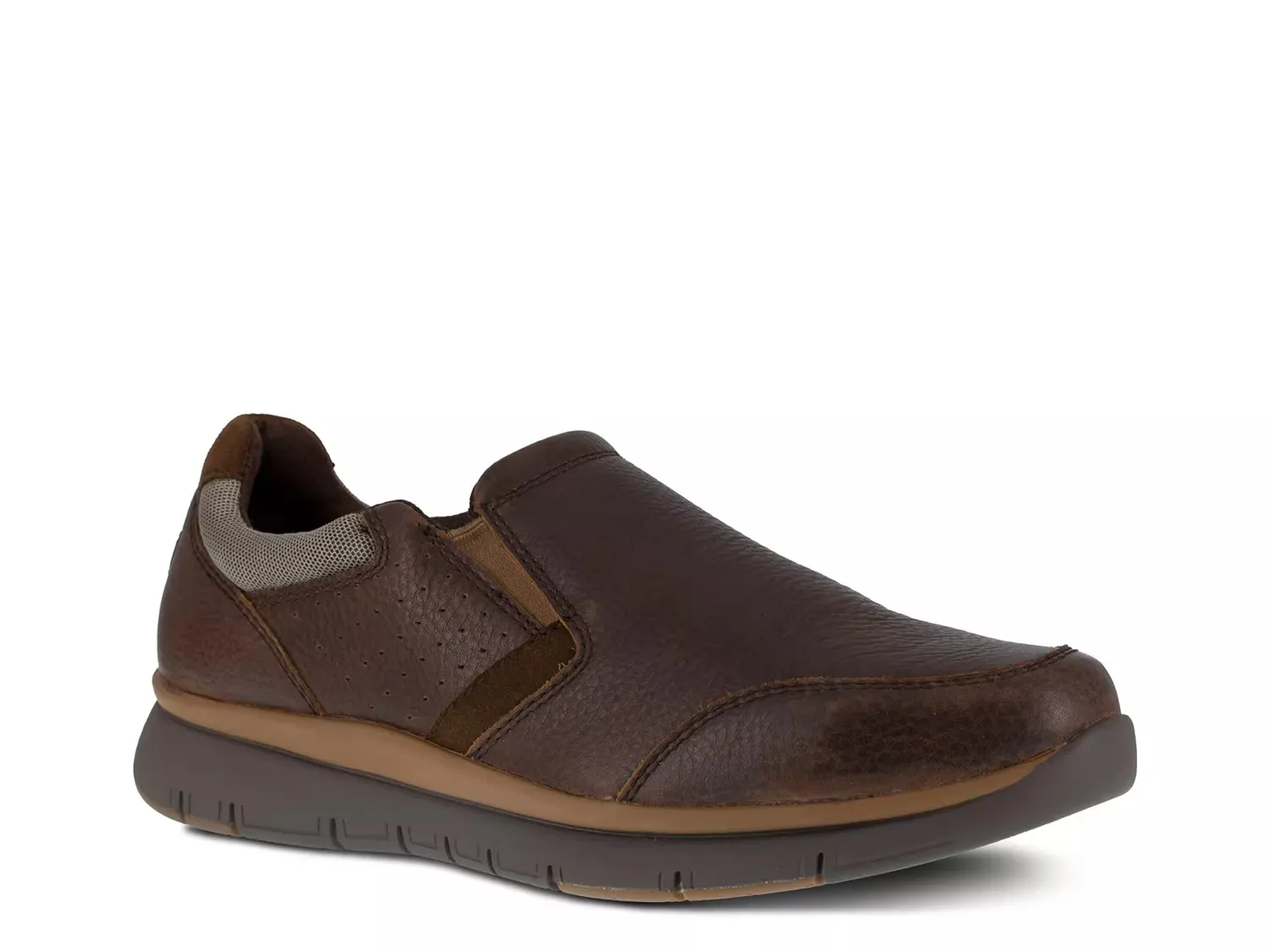 

Primetime Casual Steel Toe Слипоны Rockport Works, Dark Brown Leather
