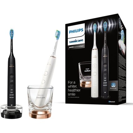 

Philips Sonicare Sonic электрическая зубная щетка с приложением черная и розово-золотая