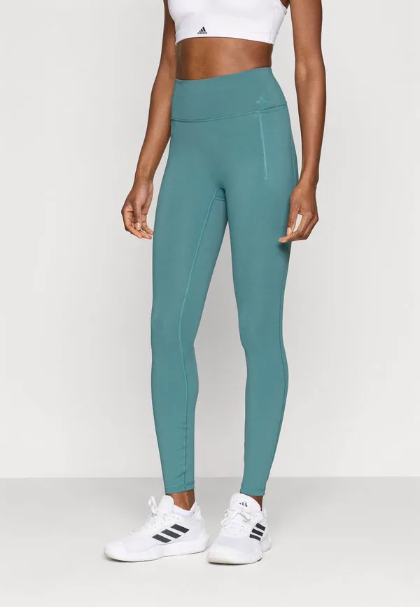 Леггинсы optime для тренировок, длинные леггинсы Adidas Performance, Preloved Teal