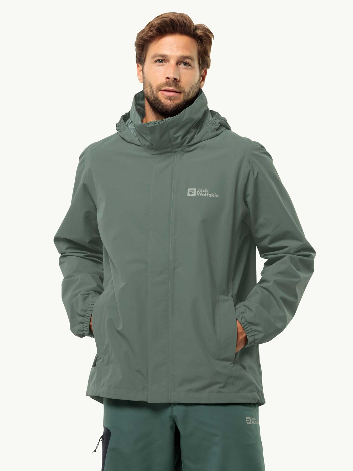

Куртка Jack Wolfskin STORMY POINT 2L JKT M, зеленый