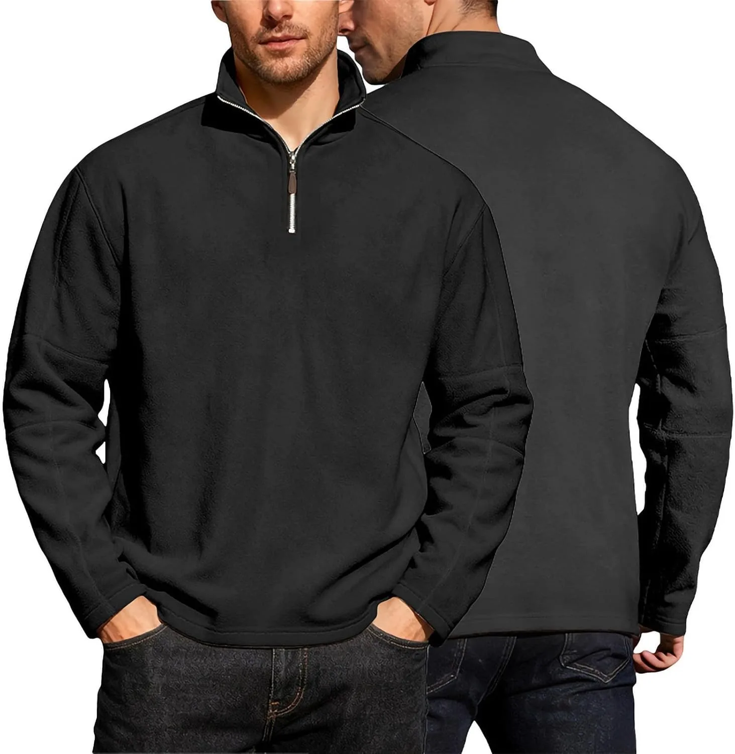 

Мужской свитер с четвертью молнии Slim Fit