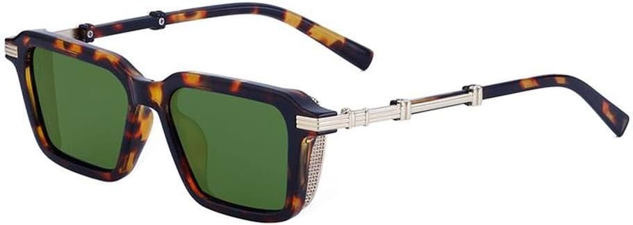 

Маленькие прямоугольные солнцезащитные очки в стиле панк для мужчин и женщин, роскошные винтажные солнцезащитные очки в стиле стимпанк, мужские очки-абажуры LVTFCO, C6demigreen