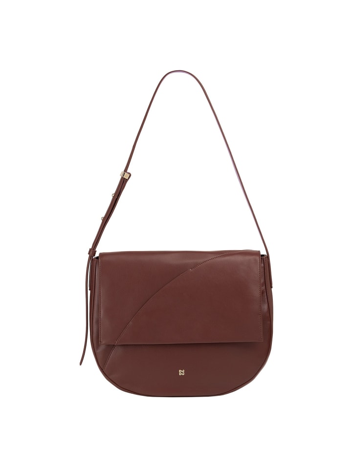 

Сумка через плечо Formentera, кожа, 34 см, шоколадно-коричневого цвета DuDu