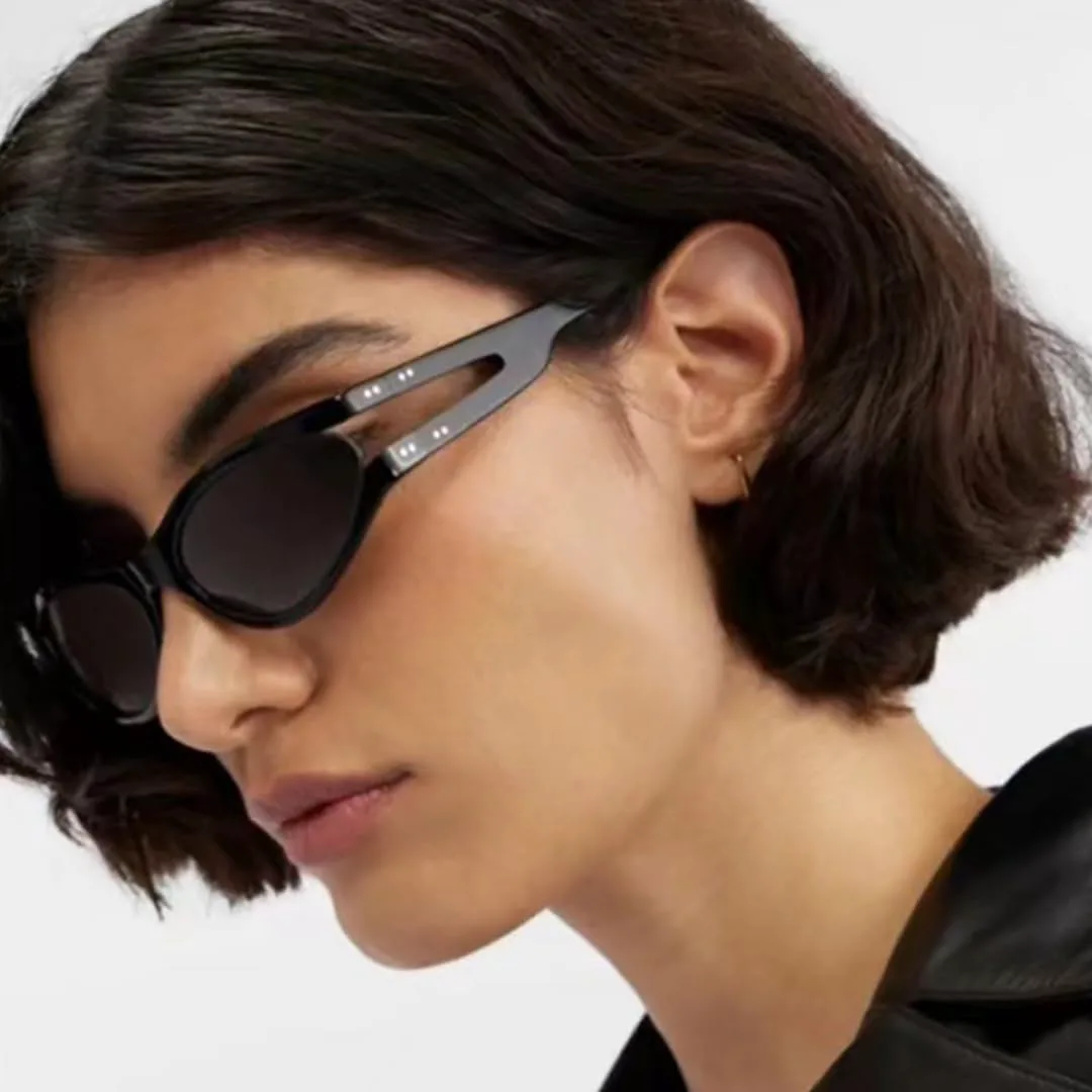 

Женские солнцезащитные очки «кошачий глаз», модные градиентные оттенки, защита от УФ-излучения UV400; мужские трендовые ретро-очки с заклепками UATXTAU, Blue Blue